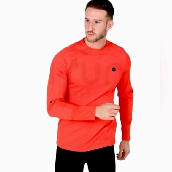 UNDER ARMOUR Men’s ColdGear Rush Mock-Shirt Size Large Orange 16% Elastane - Picture 11 of 13